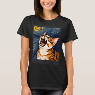 Impressionistic Cat Screaming Impressionism Cats T-Shirt