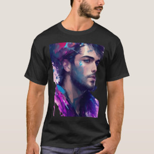 Impressionistic Charm Emotional Boy In Oil Paintin T-Shirt