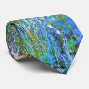 Impressionistic Colourful Garden Landscape Flowers Tie