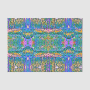 Impressionistic Colourful Garden Landscape Flowers Tissue Paper