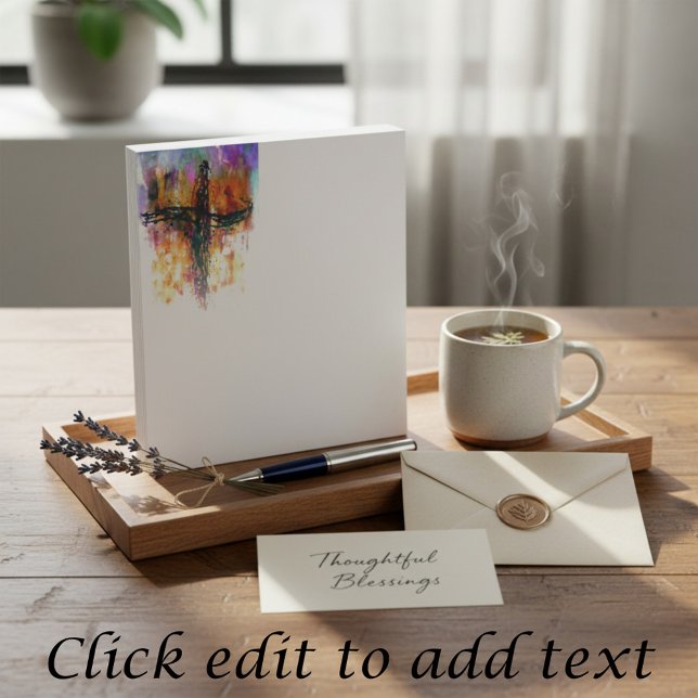 Impressionistic grunge cross notepad (Creator Uploaded)