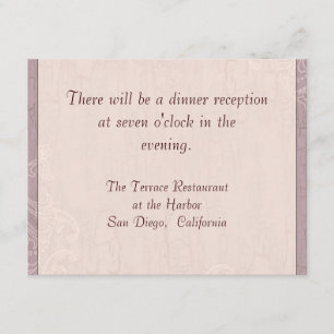 Impressionistic Lilacs - Reception Invitation