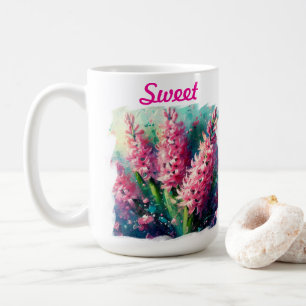 Impressionistic Pink Hyacinths Hyacinth Floral Coffee Mug