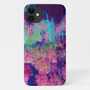 Impressionistic Purple and Hot Pink Landscape iPhone 11 Case