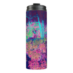 Impressionistic Purple and Hot Pink Landscape Thermal Tumbler
