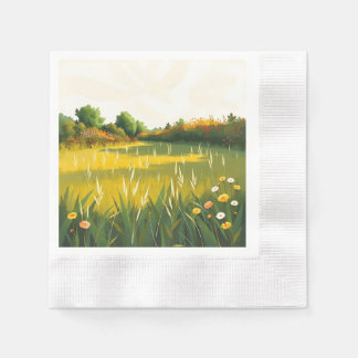 Impressionistic Quiet Meadow Napkin