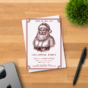 Impressions of Christmas Past : Vintage Santa Acrylic Invitations