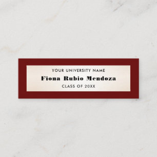 Impressive Burgundy Gold Graduation Name Insert
