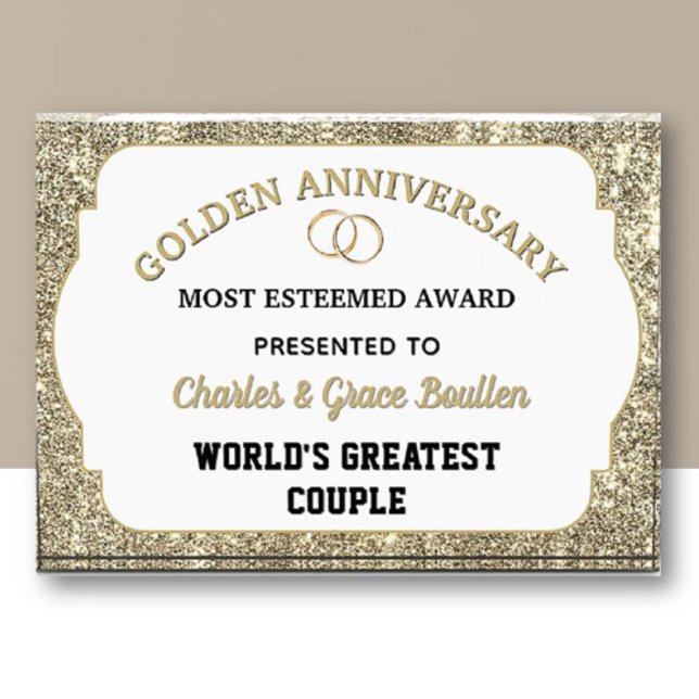 Impressive Golden Anniversary Custom Award  Photo Block (Creator Uploaded)