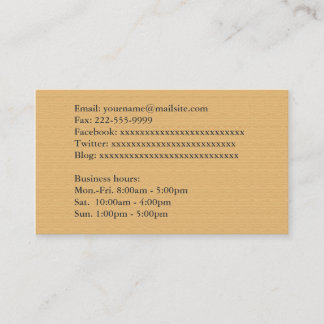 impressive golden, sunny yellow full information business card
