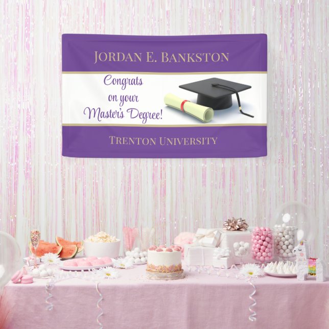 Impressive Master's Degree! Graduation  Banner (Party)