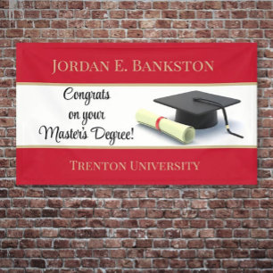 Impressive Master's Degree! Graduation  Banner