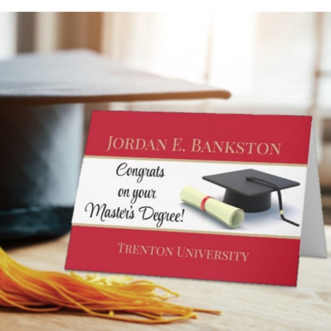 Impressive Master's Degree! Graduation  Card (Creator Uploaded)