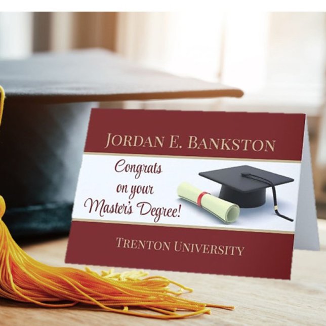 Impressive Master's Degree! Graduation  Card (Creator Uploaded)