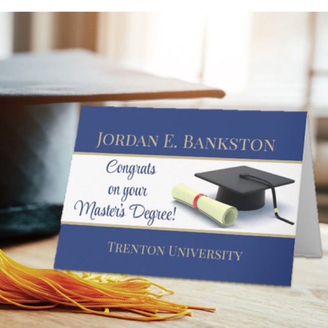 Impressive Master's Degree! Graduation  Card (Creator Uploaded)
