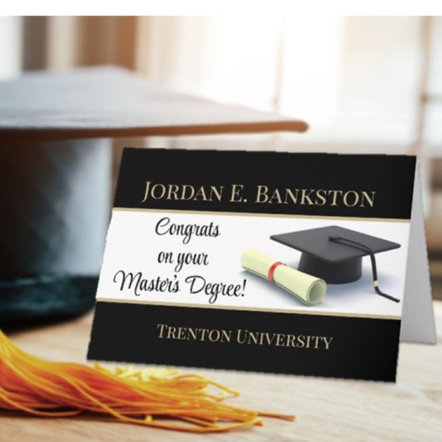 Impressive Master's Degree! Graduation  Card (Creator Uploaded)