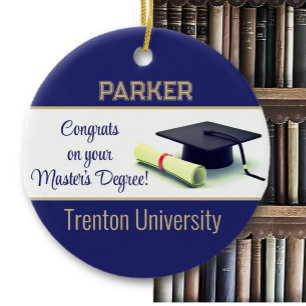 Impressive Master's Degree! Graduation  Ceramic Ornament