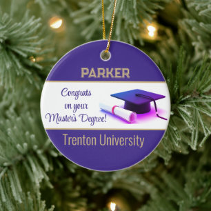 Impressive Master's Degree! Graduation Ceramic Ornament