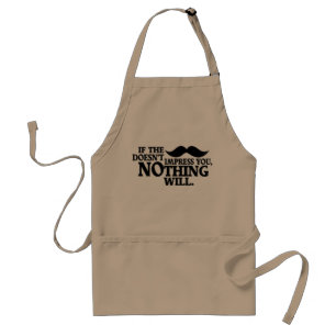 Impressive Moustache apron - choose style, colour