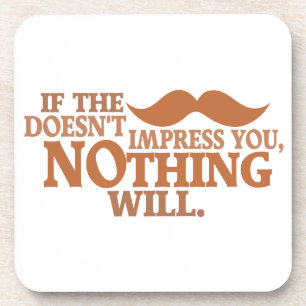 Impressive Moustache custom colour coasters