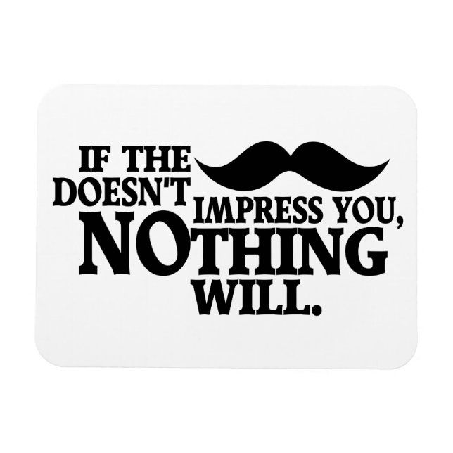 Impressive Moustache custom colour magnet (Horizontal)