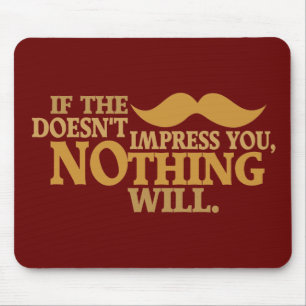 Impressive Moustache custom colour mousepad
