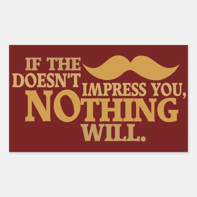 Impressive Moustache custom colour stickers (Front)