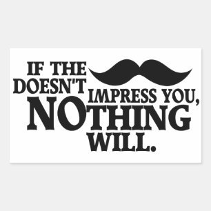 Impressive Moustache custom colour stickers