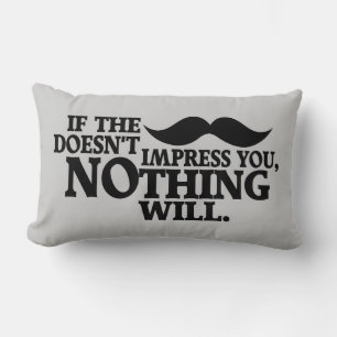 Impressive Moustache custom colour throw pillow