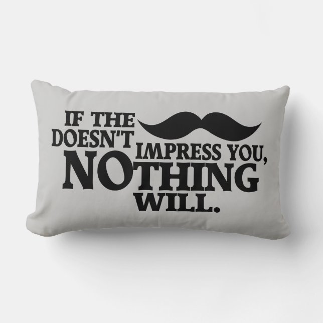 Impressive Moustache custom colour throw pillow (Front)