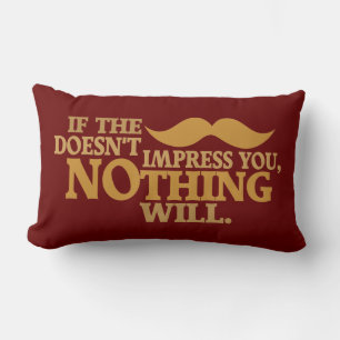 Impressive Moustache custom colour throw pillow