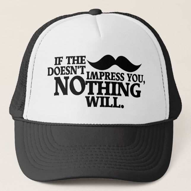 Impressive Moustache hat - choose colour (Front)