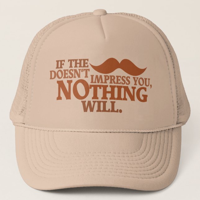 Impressive Moustache hat - choose colour (Front)