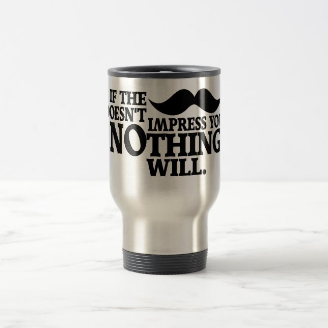Impressive Moustache mug - choose style, colour (Center)