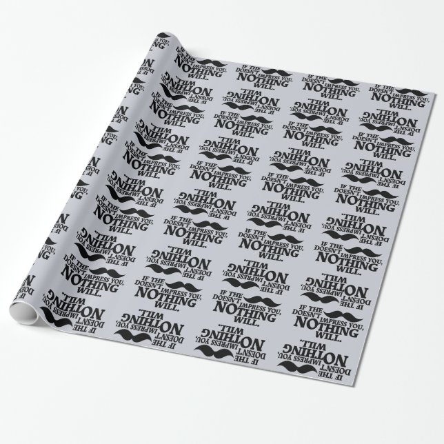 Impressive Moustache wrapping paper (Unrolled)