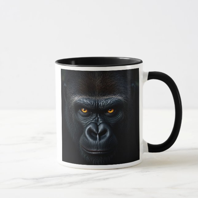 Impressive portrait of an imposing gorilla. mug (Right)