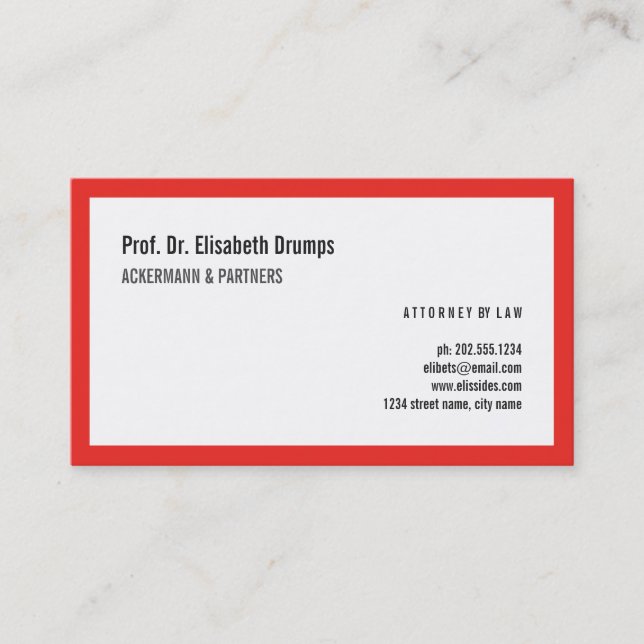 Impressive Red Business Card (Front)