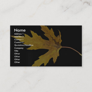 Impressive Silver maple leaf Business Card