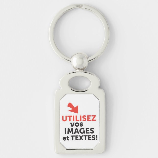 Imprimer vos conceptions en ligne en français key ring (Front)