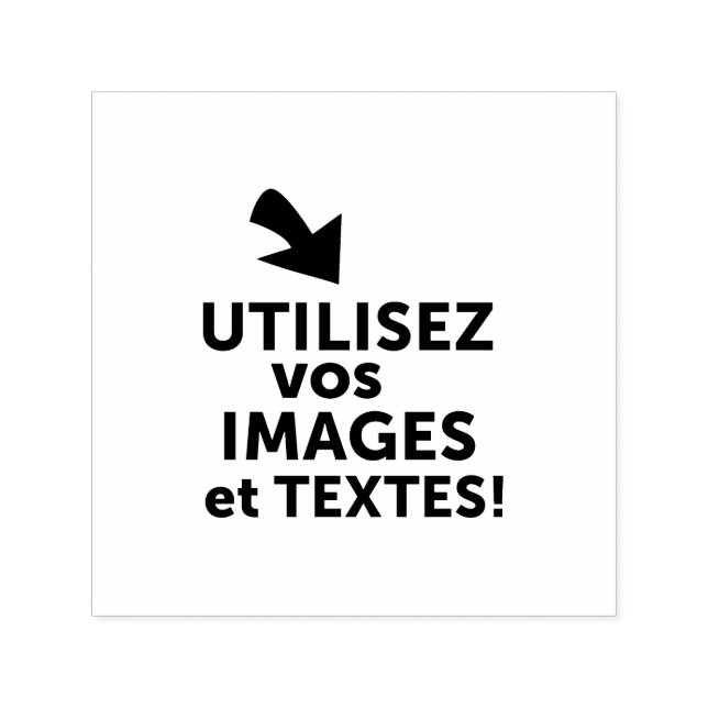 Imprimer vos conceptions en ligne en français self-inking stamp (Design)