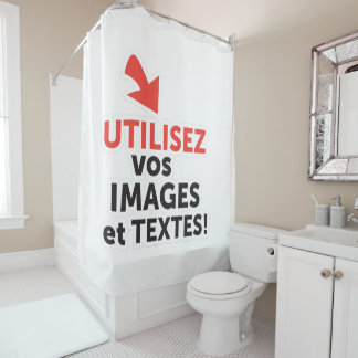 Imprimer vos conceptions en ligne en français shower curtain