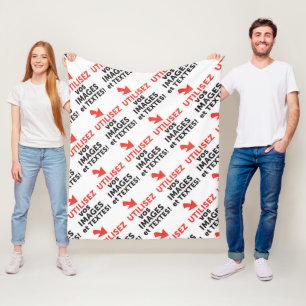 Imprimer vos designs en ligne DIY en Français Fleece Blanket