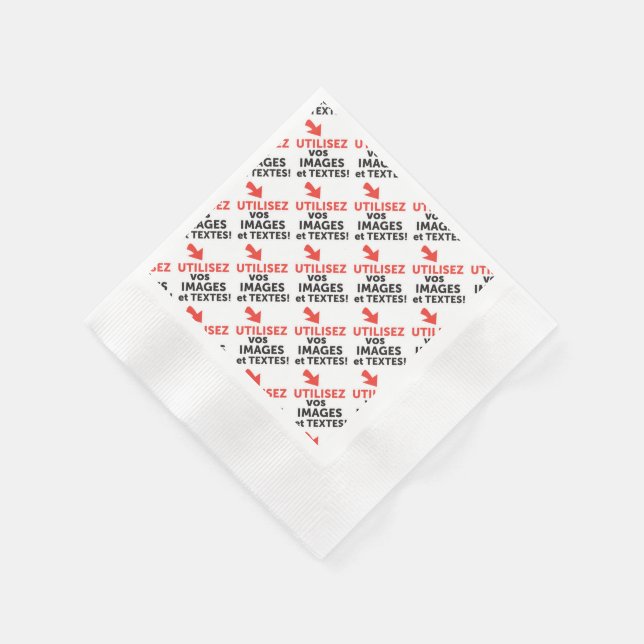 Imprimer vos designs en ligne DIY en Français Napkin (Corner)
