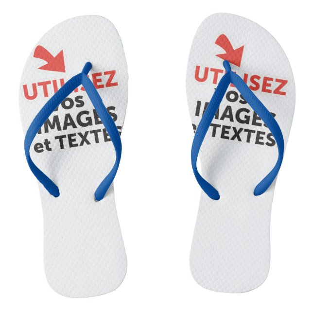 Imprimer vos designs en ligne DIY en Français Thongs (Footbed)