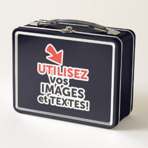 Imprimer vos designs en ligne DIY Français Metal Lunch Box