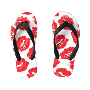 Imprint Kiss Red Lips: Vintage Seamless Kid's Thongs