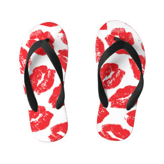 Imprint Kiss Red Lips: Vintage Seamless Kid's Thongs