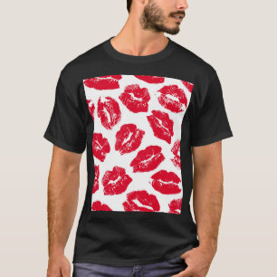 Imprint Kiss Red Lips: Vintage Seamless T-Shirt
