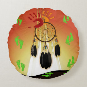 Imprint Native American Inspired Round Cushion