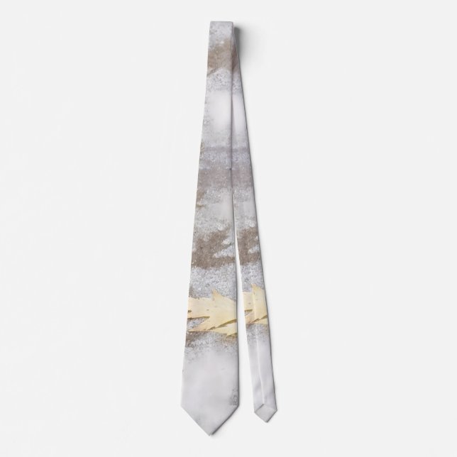 imprinted leaves tie (Front)